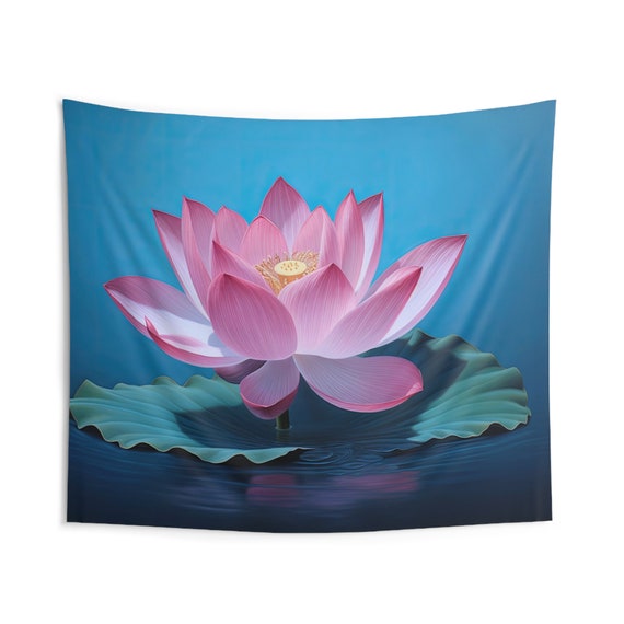 Lotus Tapestry, Spiritual Wall Art, Meditation Wall Decor, Boho