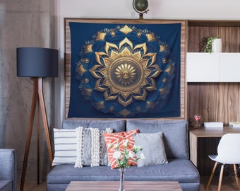 Mandala Tapestry, Spiritual Wall Art, Meditation Wall Decor, Boho Tapestry, Mindfulness Art, Yoga Gift, Mandala Wall Art, Zen Tapestry