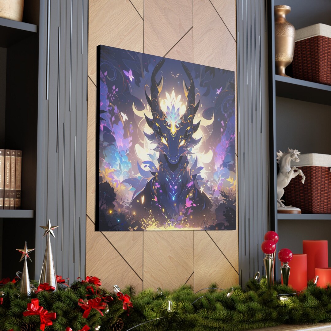 Fantasy Canvas Art, Fantasy Home Decor, Dragon Art, Fantasy Art