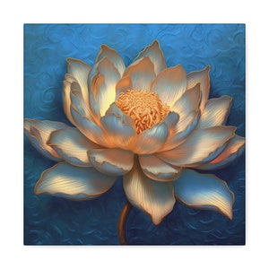 Flower Art, Lotus Art, Lotus Flower Art, Wall Art, Spiritual Wall Art, Meditation Wall Decor, Boho Art, Home Decor, Zen Art, Canvas Print image 6
