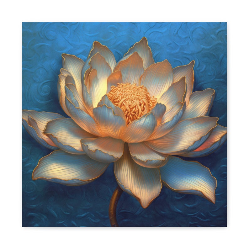 Flower Art, Lotus Art, Lotus Flower Art, Wall Art, Spiritual Wall Art, Meditation Wall Decor, Boho Art, Home Decor, Zen Art, Canvas Print image 6