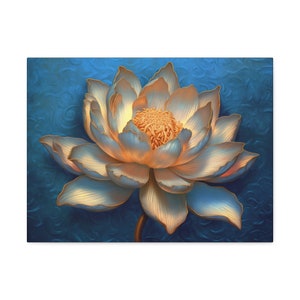 Flower Art, Lotus Art, Lotus Flower Art, Wall Art, Spiritual Wall Art, Meditation Wall Decor, Boho Art, Home Decor, Zen Art, Canvas Print 24″ x 18″