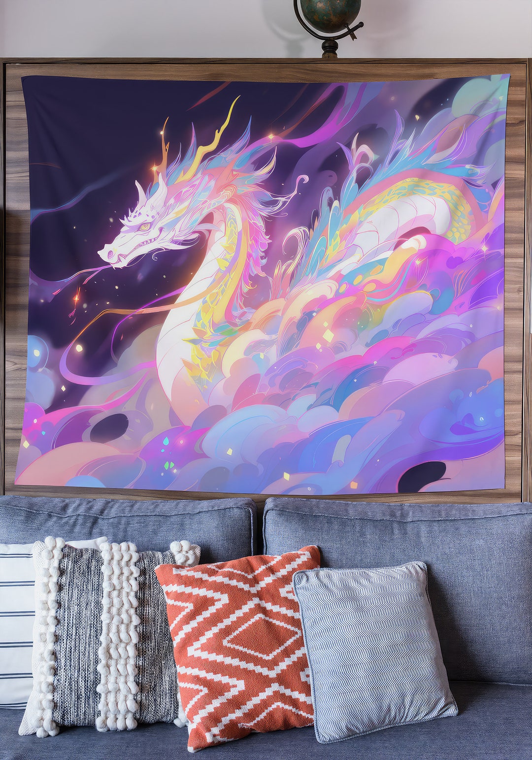 Fantasy Tapestry, Fantasy Home Decor, Dragon Art, Fantasy Art