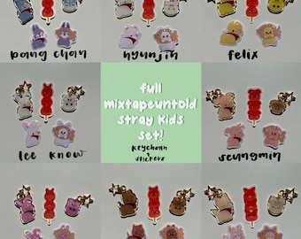 Stray Kids Skzoo Keychain + Sticker Set <kpop skz>