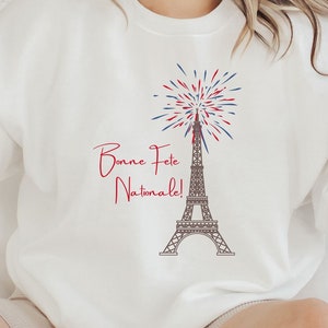 フランス革命記念日のスウェットシャツ、フランス建国記念日のTシャツ、フランスのパリ、フランス好きのフランス語の言葉、ボンヌ・フェット・ナショナル、7月14日の爆竹