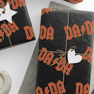 Papa inpakpapierrol, Vaderdag cadeauverpakking, papa verjaardag cadeauverpakking, papa leven, Rocker Dada geschenken, coole vader, nieuwe vader, vader om te zijn
