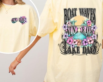 Boating Shirt, Lake Life T-Shirt, Summer Vacation Gifts, Beach, Sunglasses and Sunshine Tshirt, Boater Shirts, Sun Rays, Comfort Colors