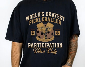 Funny Pickleball Shirt for Dad, Pickleballer T-shirt, Varsity Vibe Athletic Gift for Father's Day, Birthday, League Doubles, Comfort Colors