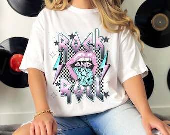 Rock and Roll Shirt, Concert T-Shirt, Music Tshirt, Retro Vibe Tee, Rocker Gift, Heavy Metal, Glam Rock, 80's Hair Band, Comfort Colors