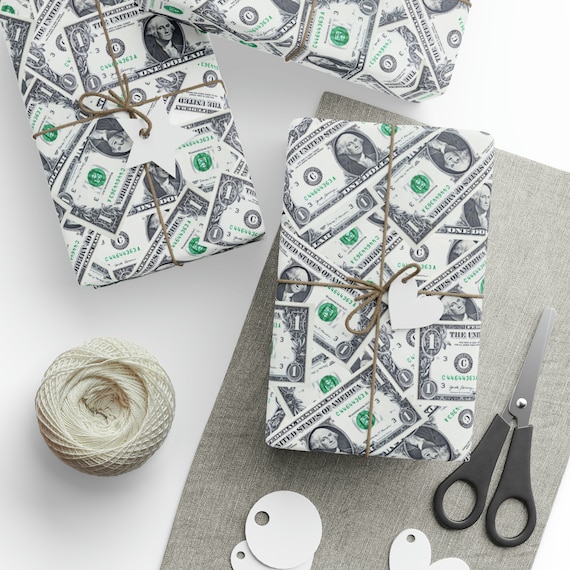 Dollar Bill Gift Wrapping Paper Funny Money Gift Wrap Paper Roll