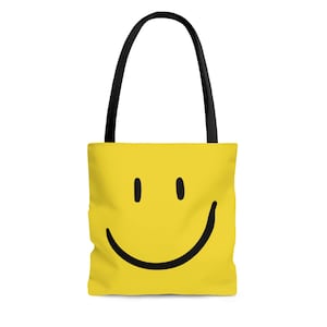 Yellow Tote Bag, Sunny Pop Art Totes, Reusable Shopping Bag, Canvas Tote, Gym Book Beach Book Travel Bag Purse,  Kids Teens Adults, Shoulder