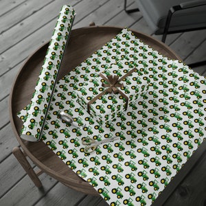 Rotolo di carta da regalo per trattore, Confezione regalo di compleanno per trattore, Cortile agricolo, Festa di compleanno per bambini, Feste a tema animali da fattoria