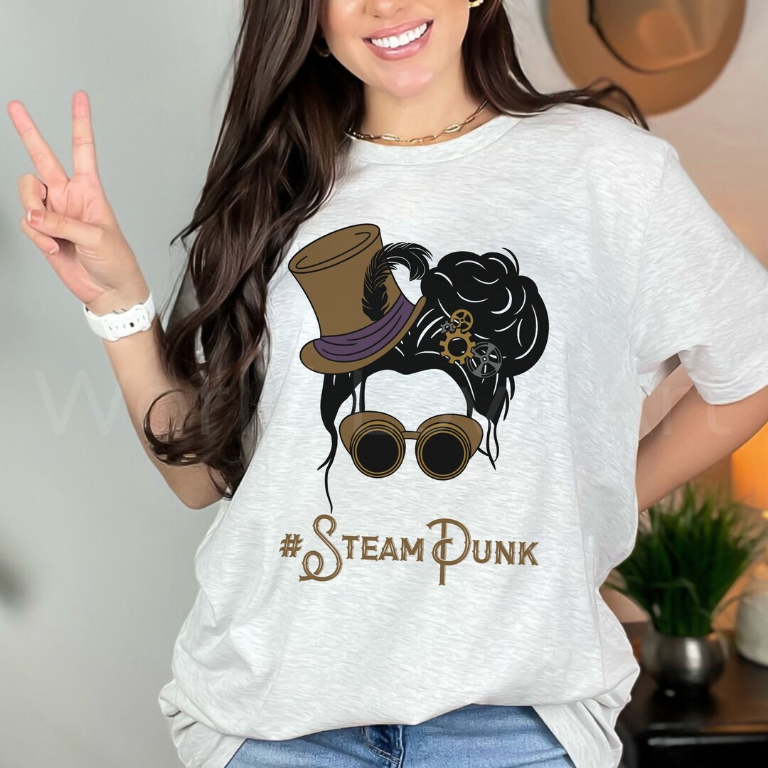 3D Printed T-Shirt Steampunk Gal UK Size 10-14 main image 1