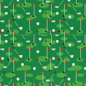 Cute Green Golf Club Gift Wrap Thick Wrapping Paper Father's Day Golfball  Golfing Theme Shower Party Decor (One 20 inch x 30 inch sheet)