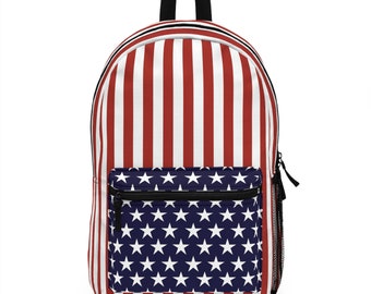 American Flag Drawstring Bag Flip-flops Backpack, Custom USA  display picture 3