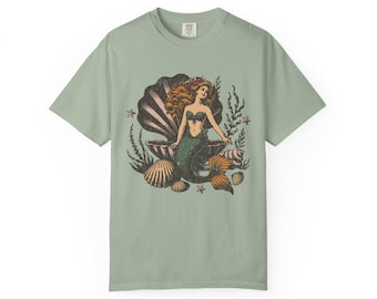 Vintage Mermaid Shirt, Beach T-Shirt, Summer Tee, Vacation Gifts, Vacay, Retro Make Waves, Sea Siren Comfort Colors