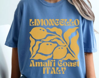 Limoncello Shirt, Italia T-shirt, Amalfi Coast Gift, Lemon Tshirt, Sorrento Italy, Italian Lemon Tree, Retro Boho Capri Gifts Comfort Colors