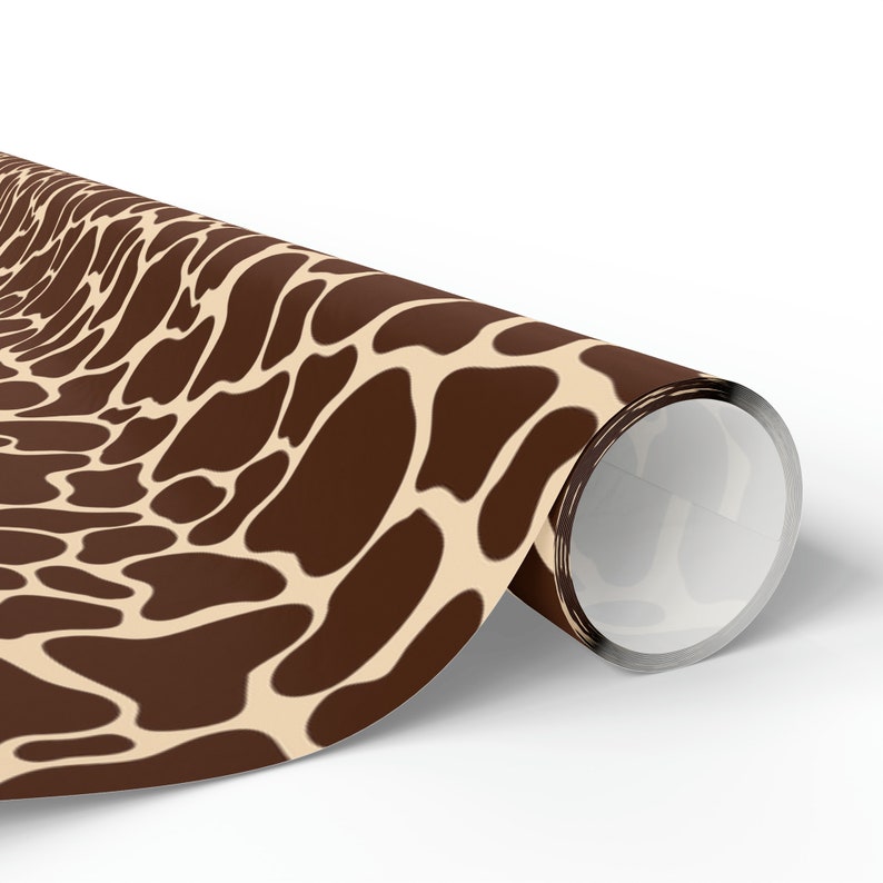 Giraffe Wrapping Paper Roll, Safari Gift Wrap, Birthday Party, Animal themed Wrap, Baby Shower Celebration, Wild & Exotic Adventure, Nature image 3