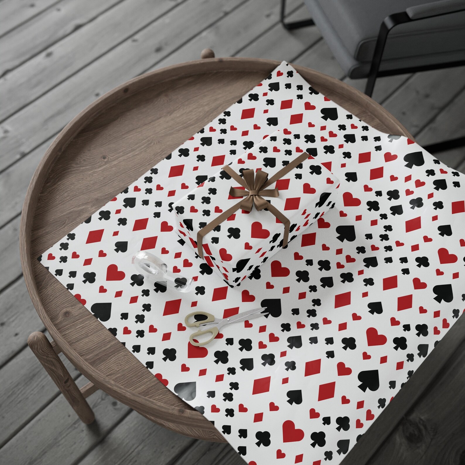 Playing Cards Wrapping Paper Roll, Poker Gift Wrap, Card Players Gifts ...