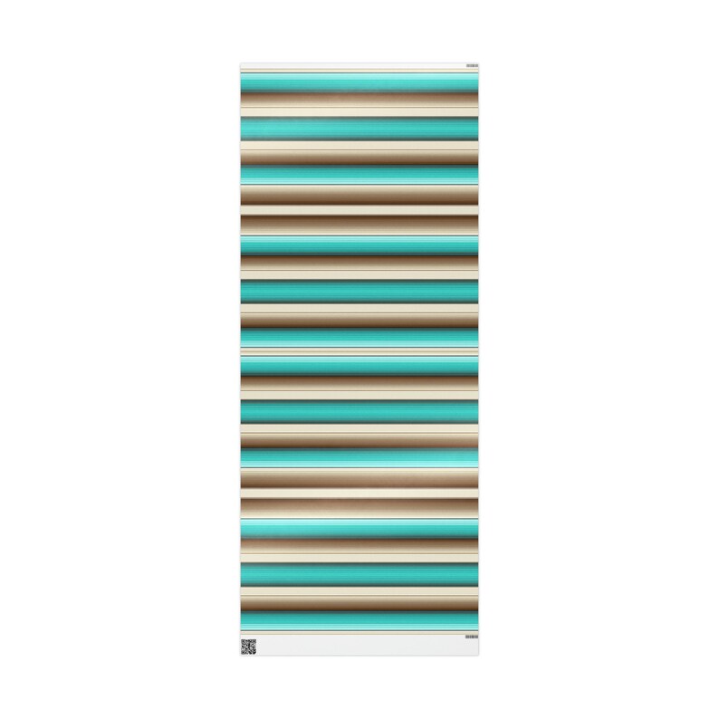 Western Serape Wrapping Paper Roll, Cowboy Gift Wrap, Turquoise Tan Beige, Birthday Present, Mexican Blanket Pattern, Cowgirl Rodeo Gift image 2