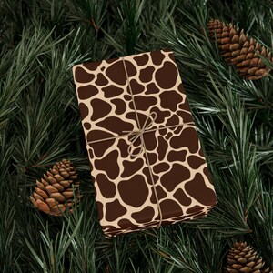 Giraffe Wrapping Paper Roll, Safari Gift Wrap, Birthday Party, Animal themed Wrap, Baby Shower Celebration, Wild & Exotic Adventure, Nature image 5