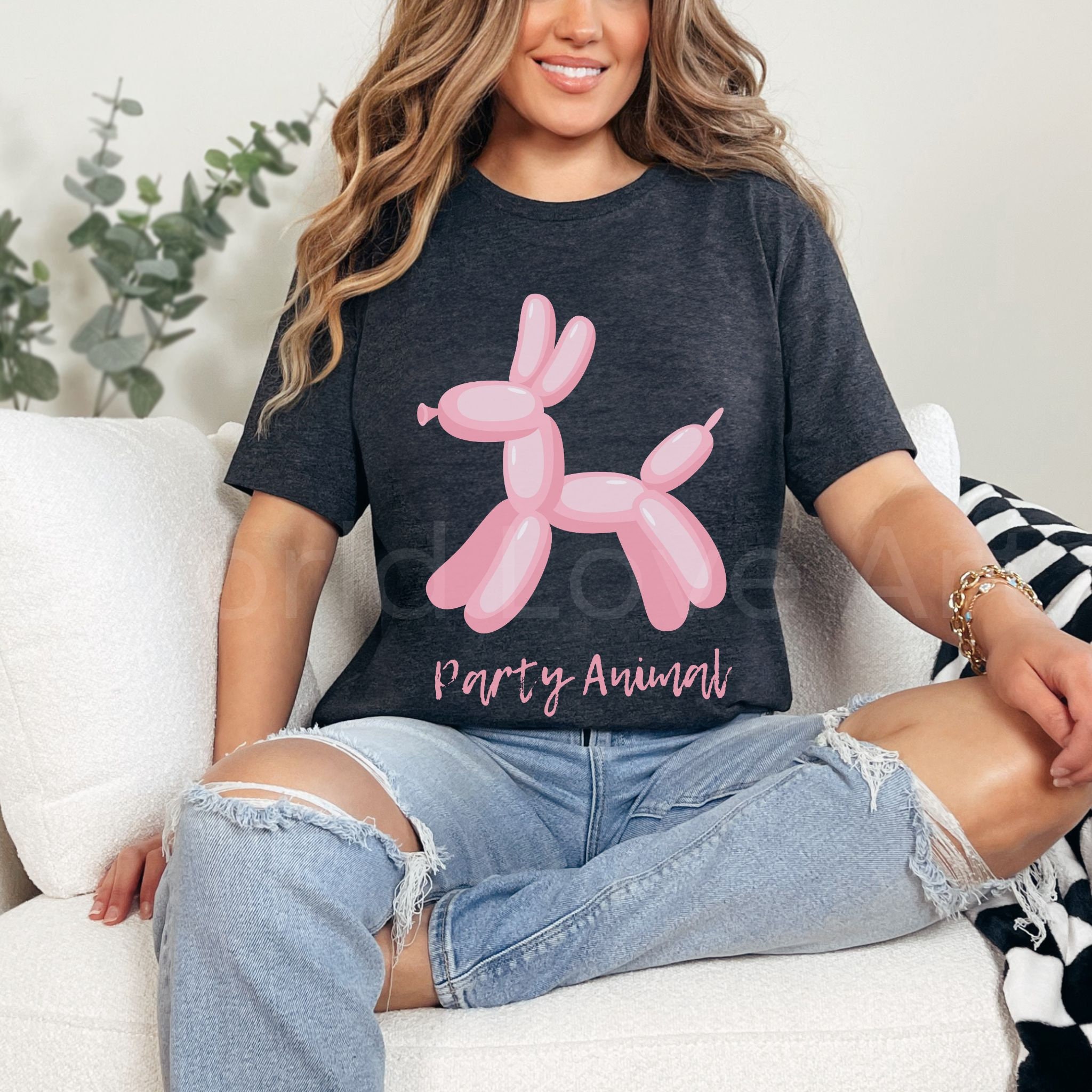 Balloon Dog Shirt, Party Animal Tshirt, Coquette Birthday