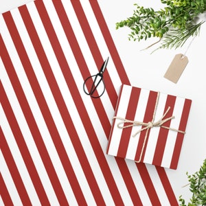Rot Weiß gestreiftes Geschenkpapier, 4. Juli Geschenkpapier, Weihnachtsgeschenkpapier, Streifenpapierrolle, Rettungsschwimmer Geschenkpapier, Unabhängigkeit Bild 7