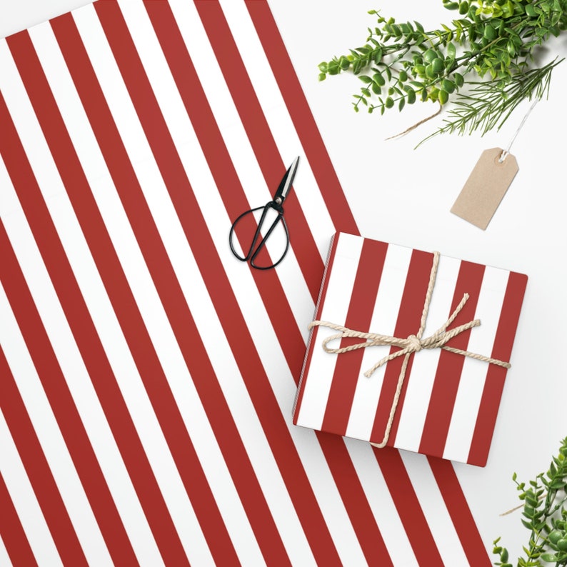 Rot Weiß gestreiftes Geschenkpapier, 4. Juli Geschenkpapier, Weihnachtsgeschenkpapier, Streifenpapierrolle, Rettungsschwimmer Geschenkpapier, Unabhängigkeit Bild 7