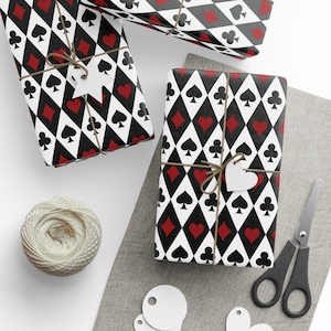 Playing Cards Wrapping Paper Roll, Poker Gift Wrap, Card Players Gifts ...