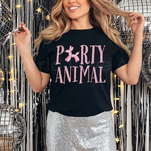 Custom Balloon Dog Shirt, Party Animal Tshirt, Coquette Birthday Party Tee, Cute Balloon Animal Shirts, Gift for Dog Lovers, Clowncore Tee