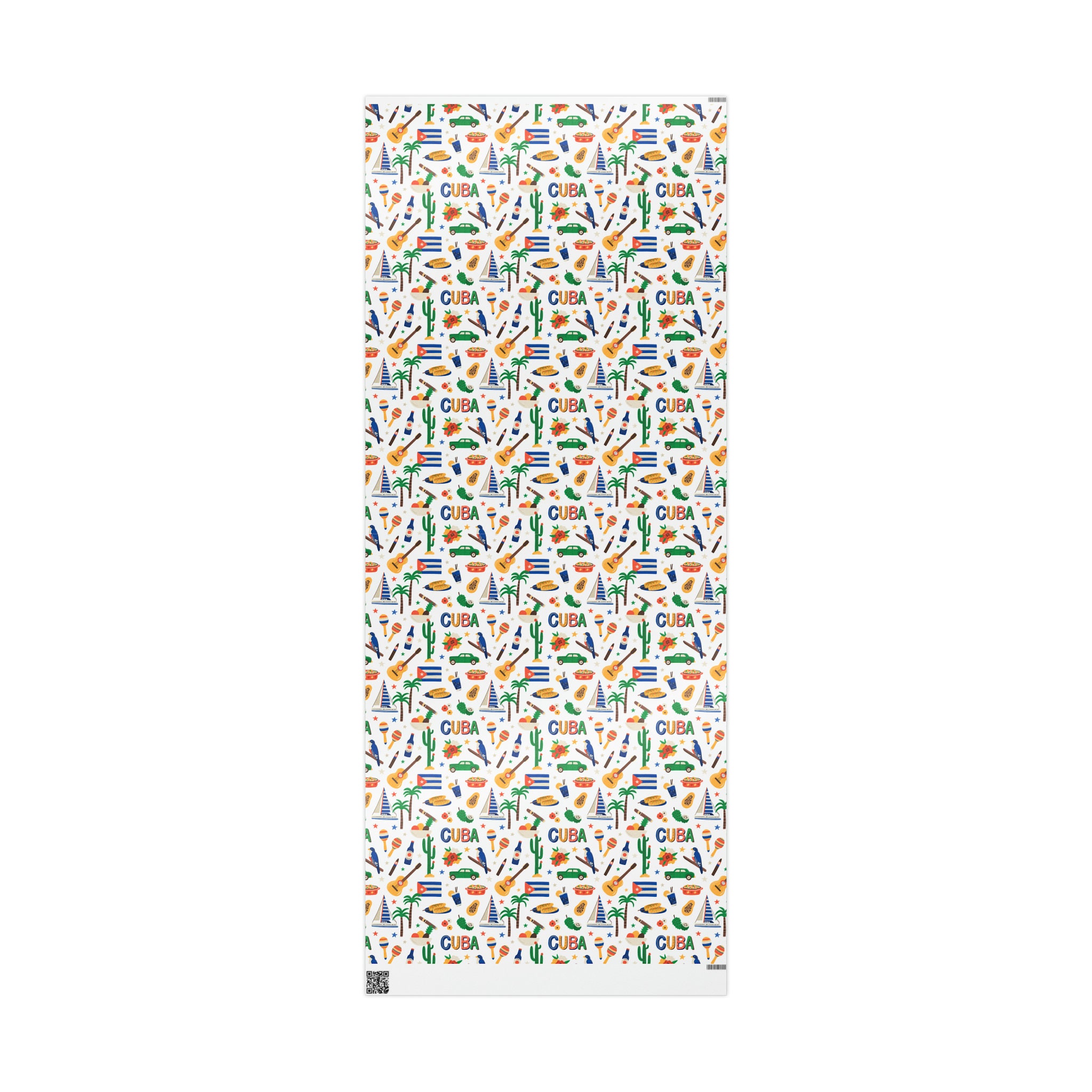 Cuba Wrapping Paper Roll, Havana Cuba, Paper Has Iconic Symbols (cuba ...