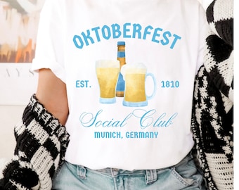 Oktoberfest Shirt, Cute Beer T-Shirt, Social Club Tee, Munich Germany Shirts, Beer Lover Gifts, Party Tshirt, Drinker Gift, Bella Canvas