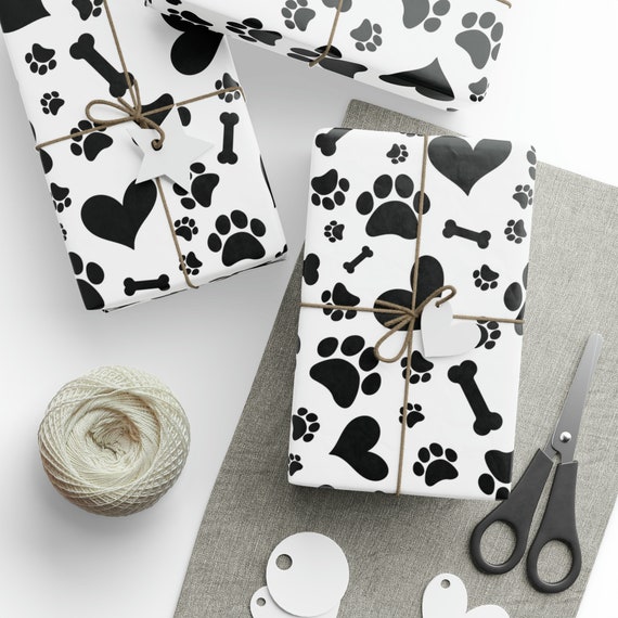 Dog bone wrapping paper deals