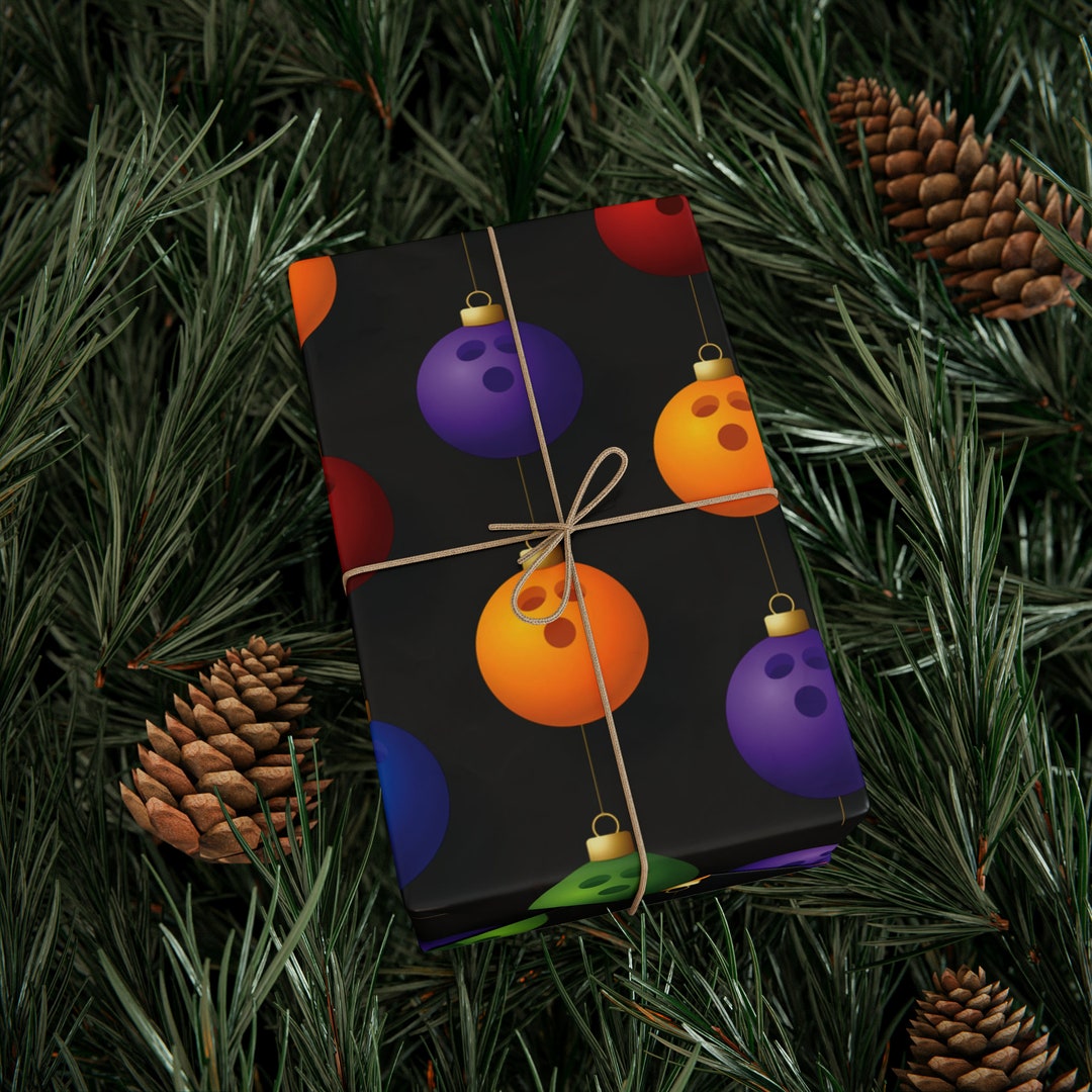 Bowling Christmas Wrapping Paper Roll Bowling Ball Holiday Etsy