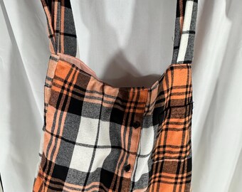 MorganRy Flannel Shoulder Bag Whitney 08 Peach Borsa per camicia salvata foderata fatta a mano