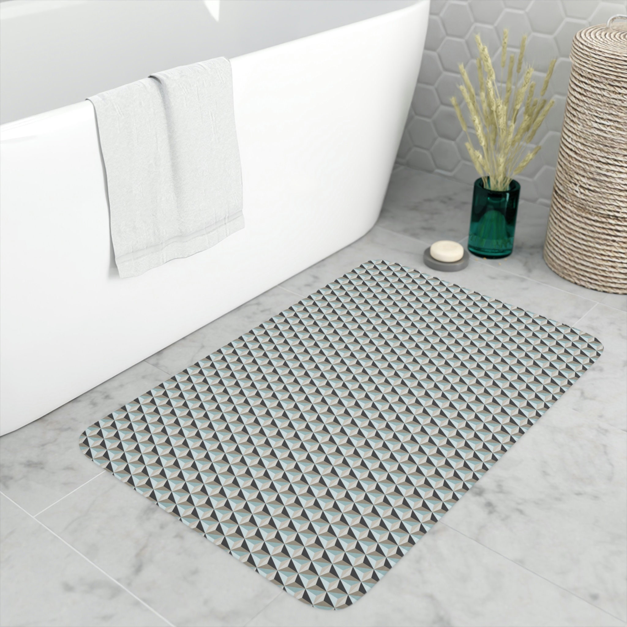 Non Skid Bath Mat, Nonslip Shower Mat, Nonslip Bath Mat, Memory Foam in Shower Mat Etsy