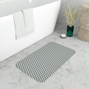 Shower Mat Non-Slip Bathtub Bath Mat Foot Mat With Removable Pumice Stone,  With Suction Cups (Gray)
