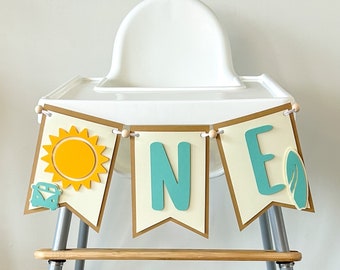 The Big One Surf Birthday, First Birthday the Big One Highchair Banner, Boy First Beach Party, First Wave Birthday, Surfing First Birthday