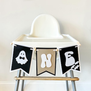 Spooky One Highchair Banner: Halloween 1st Birthday Boo Day