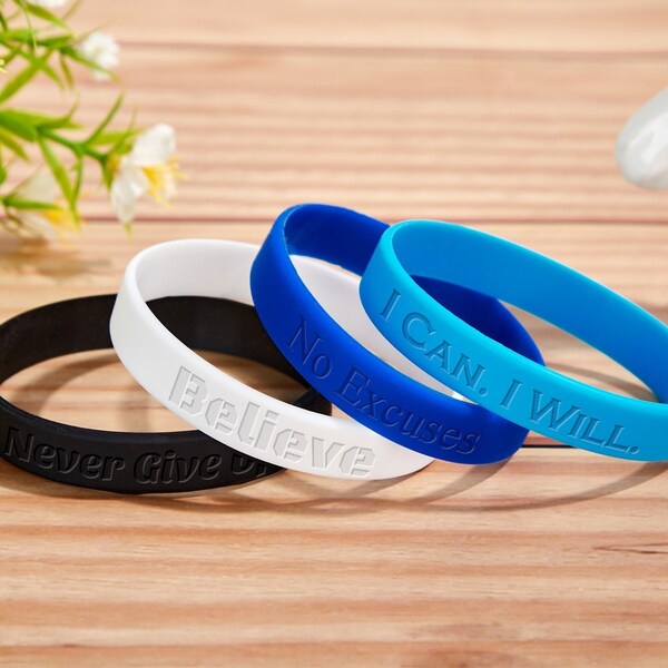 Custom Silicone Bracelet Etsy