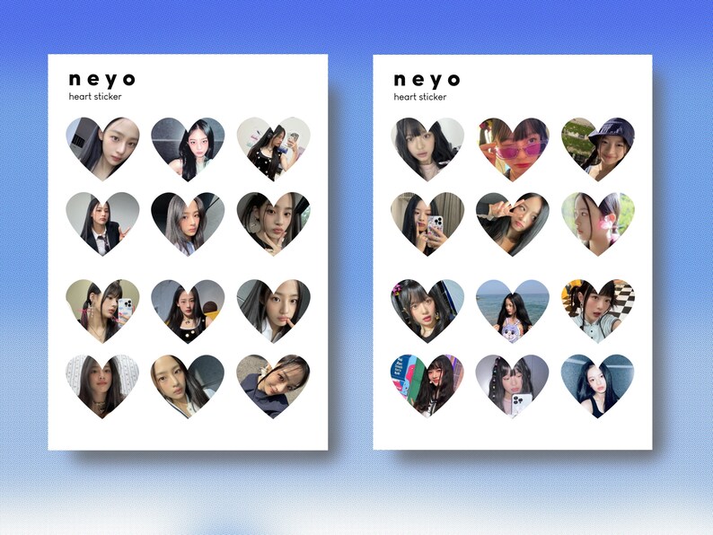 Digital Printable Newjeans Heart Sticker Sheet Journal Binder Etsy