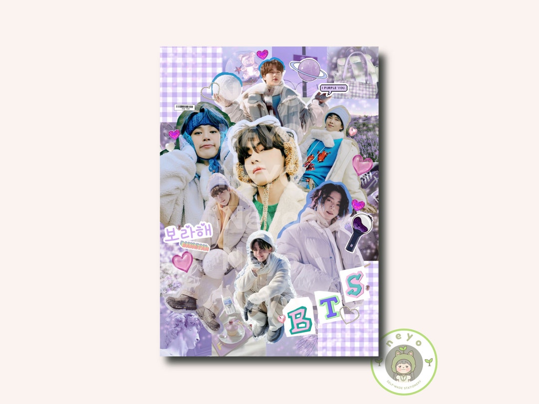 Digital KPOP BTS Purple Binder Cover Filler Divider Spacer Journal ...
