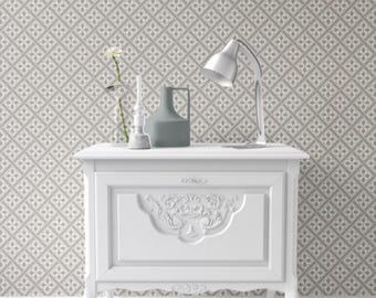 Dollhouse Wallpaper: Dove Grey Pattern, 1/12 Scale (Self Adhesive or Cotton)