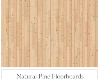 Dollhouse Flooring: Knotted Pine, Staggered Parquet (1/12 Scale)
