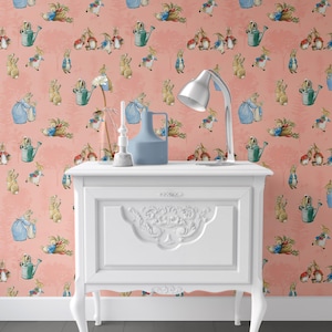 Hojas de papel tapiz para casa de muñecas, Beatrix Potter, Peter Rabbit, papel despegable y adhesivo, cartulina mate, hojas tamaño A3/tabloide de EE. UU., 1/12