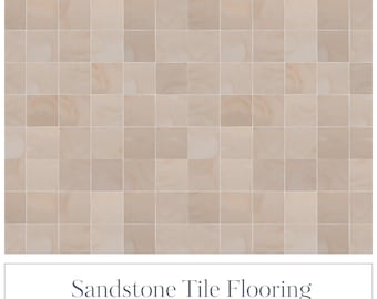 Dollhouse Sandstone Tile Flooring: Miniature 1/12 Scale