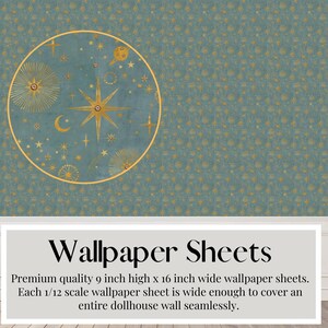 Dollhouse Wallpaper: Milky Way Celestial Peel & Stick Paper (1/12 Scale) image 2
