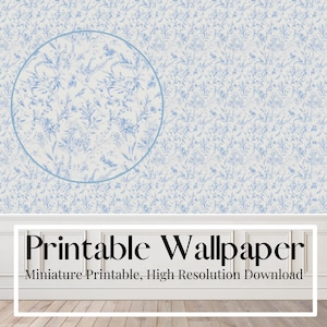 Tapete, Miniatur, Ralph Lauren, Hamptons, blau, Muster, nahtlos, hohe Auflösung, Printable, Wall Paper, digitaler Download, Maßstab 1/12