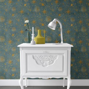 Dollhouse Wallpaper: Milky Way Celestial Peel & Stick Paper (1/12 Scale) image 1