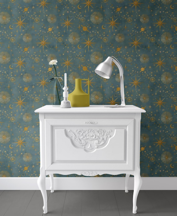 Dollhouse Wallpaper: Milky Way Celestial Peel & Stick Paper (1/12 Scale)